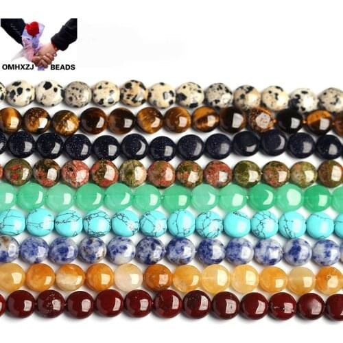 OMH Wholesale JD278 10 12 14 16mm Natural Jewelry DIY Making Bracelet Necklace Natural AAA Chalcedony Agate Loose Spacer Beads