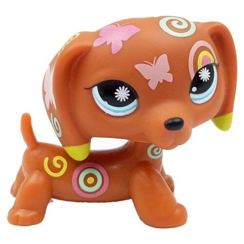 Rare Lps Pet Shop Toy DobermanCockerSpaniel PinkDog Black Short Hair Cat Collection Action Standing Role Playin ChildrensGift