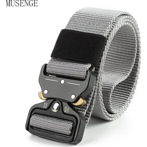 New Military Tactical Belt Army Nylon Belt Metal Buckle Men Waistband Heavy Duty Waist Belt Police Hunting Training Accessories
