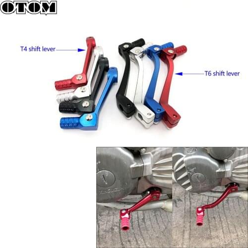 OTOM Off-road Motorcycle Gear Shift Lever Anti-Fall Folding CNC Aluminum For HONDA CB KAYO T4 T6 ZONGSHEN LONCIN 50cc 125cc 250c