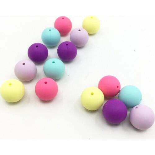 Silicone loose Bead 15mm/12mm/10mm/20mm Eco-friendly Sensory Teething Necklace Food Grade Mom Nursing DIY Jewelry bracelet bead