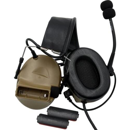 Tactical Headset Comtac II Military Airsoft Hunti Headphone Noise Reduction Pickup Hearing Protection Comtac Tactics Earmuffs DE