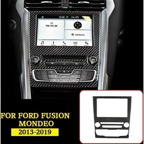 Carbon Fiber Style GPS Navigation Panel Cover Trim For Ford Fusion Mondeo 2013-2014-2015-2016-2017-2018-2019 Interior Mouldings