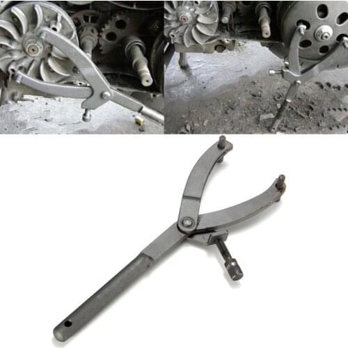 Universal Motorcycle Spanner Fly Wheel Clutch Hub Rotor Sprocket Wheels Pulley Holder Adjustable Wrench Repair Tool