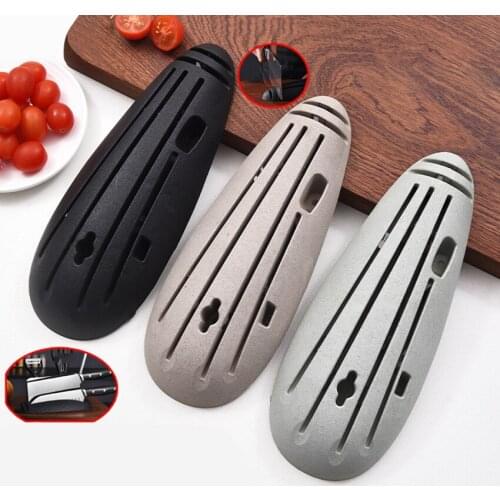 In-Drawer Knife Block for 4 Knives, with Coarse and Fine Sharpener, Scissors Slot, Kitchen Cutlery Holder, Washable Knife Rack
