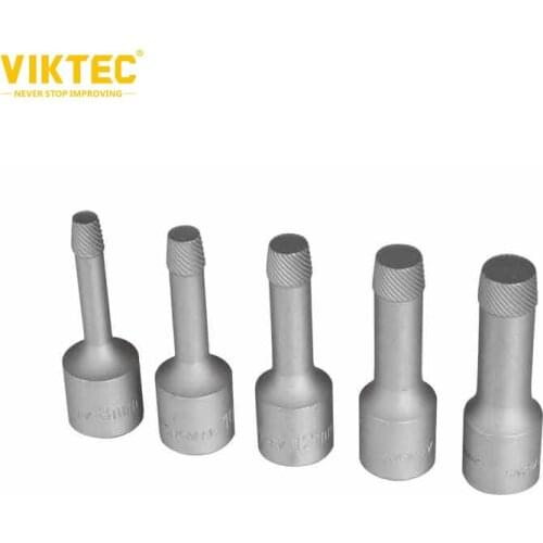 Viktec 5pc 1/2 inch Drive Bolt Extractor Kit with Reverse Thread 8-16mm Power Grip Screw Extractor