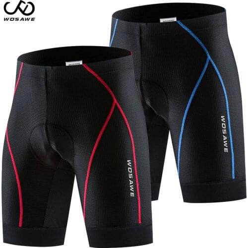 WOSAWE Summer Men Tights Cycling Shorts with Padded Mesh Keep dry Breathable Racing MTB Underwear Quick dry Bicycle Biker Shorts