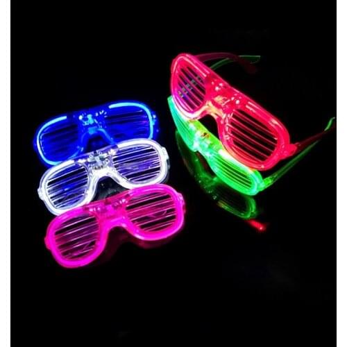 Shutter Neon Flashing Shades Glasses Toys Kids Children Glasses Mosaic Sunglasses Makeup Wedding Birthday Party Favors Gifts