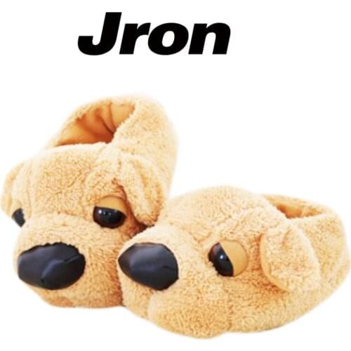 Women Anime Cartoon Dog Slippers Lovers Warm Indoor Bedroom Slippers Plush Shoes Home Pantufas House Girls Ladies Slippers