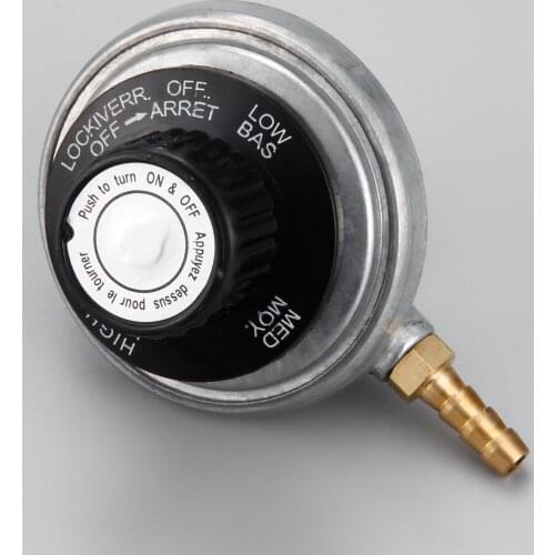 1Pc X Propane Tank Low Pressure Gas Regulator With Outlet: 1/4inch Barb Hose Connection Inlet: 1”-20 UNEF