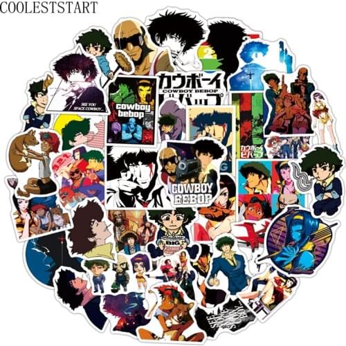 10/50Pcs/pack Sci-Fi Anime Cowboy Bebop Stickers For Kids Toy Phone Suitcase Skateboard Motorcycle Bicycle Water Cup Car Laptop