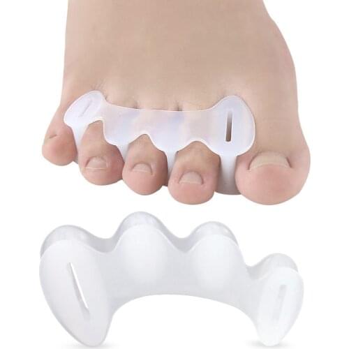 20pcs=10pairs Silicone Toe Separator Pedicure Hallux Valgus Bunion Corrector Finger Toe Hammer Toe Corrector Foot Care Tool