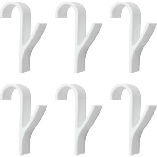 6pcs White High Quality Hanger For Heated Towel Radiator Rail Bath Hook Holder Clothes Hanger Plegable Scarf Hanger