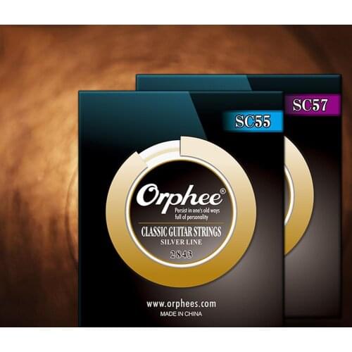 Orphee SC Series 6Pcs Clear Nylon Silver Plated Wire String Classic Classical Guitar Strings Parts & Accessories