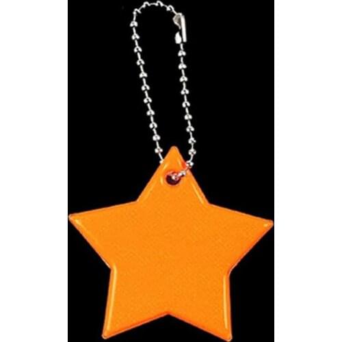 Child Safety Reflector Key Ring Star Ultra Reflective Gear Keychain Bag Clothing R9JE