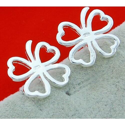 925 Sterling Silver Charm Flower Earrings For Women Lady Gift Fashion Jewelry Wedding Party Earrings Gifts