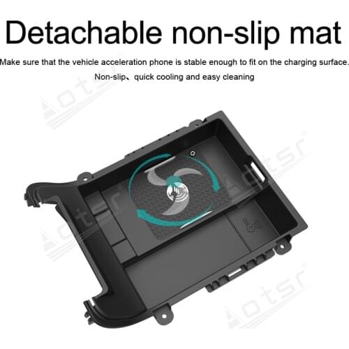 QI Wireless Fast Charge Special On-board Charge Phone Charging Panel Android For Audi A6 2019 2020 Pad Non-slip Car Accessories
