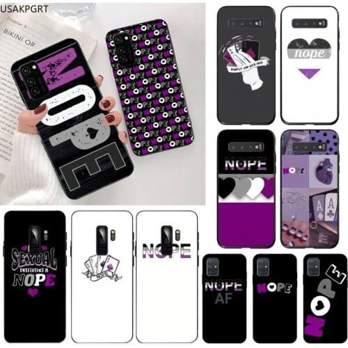 USAKPGRT Nope (Asexual) Phone Case for Samsung S20 plus Ultra S6 S7 edge S8 S9 plus S10 5G lite 2020