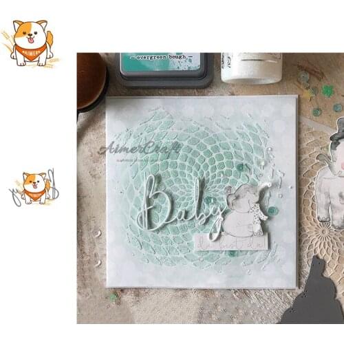 Baby Words Letter Metal Cutting Dies Scrapbooking Stencil DIY Decorative Embossing Craft Die Cuts Card Making New Dies For 2019