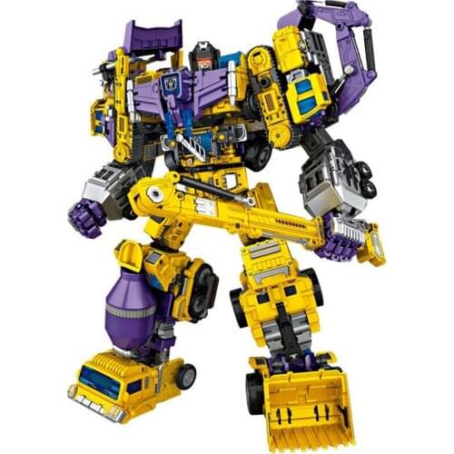 WEI JIANG Oversize NBK Transformation KO GT Devastator Action figure toy Green Yellow Engineering Truck Combiner Toys Kids Adult