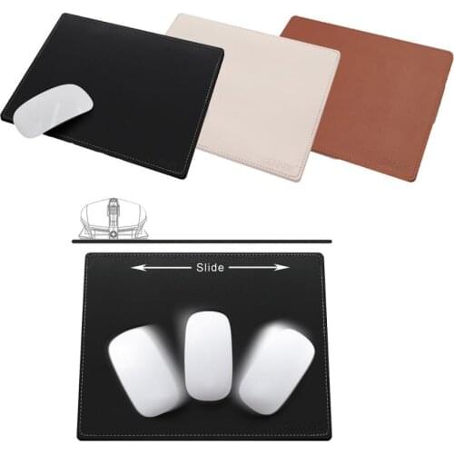 PU Leather Non-slip Small Mouse Pad-Super Soft-Laptop Desk Mousepad Waterproof Mouse Mat For Office/Home/Gaming (26x21cm)