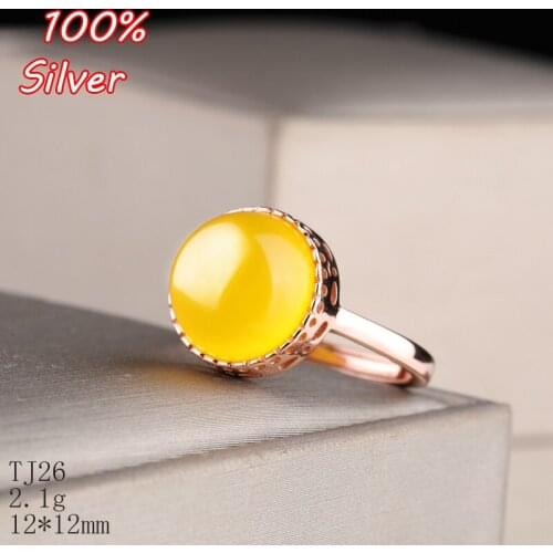 925 Sterling Silver Rings Setting With 12mm Cabochon Base for Women Rose Gold Handmade Jewelry Setting Ring Blank Nice Gift