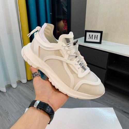 Breathable Mesh Sneakers Men New Zapatillas Hombre Vulcanize Shoes Casual Reticular Splicing Shoes High Quality Male Trainers