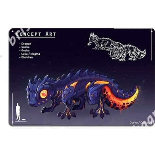 Lava Gecko Metal Signs Wall Cave Poster Wall Funny Tin sign Posters