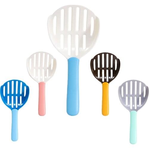 Cat Litter Shovel Cat Feces Sand Waste Scooper Shovel Pet Shovel Cat Cleaning Supplies ABS Material Multi-color