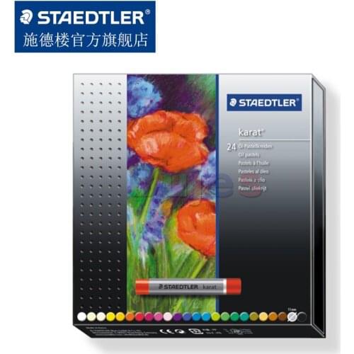 STAEDTLER 2420 12 24 36 48 color, Round Shape 70x11mm Oil Pastel for Artist Students Drawing, School Art Supplies