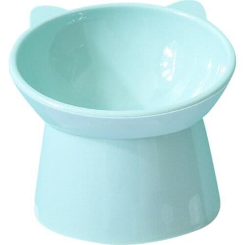 1PC Pet Bowl Plastic Cat Food Bowl Dog Feeding Device Kitten Puppy Feeding Dish With Stand Cat Water Feeder Dog Accessories