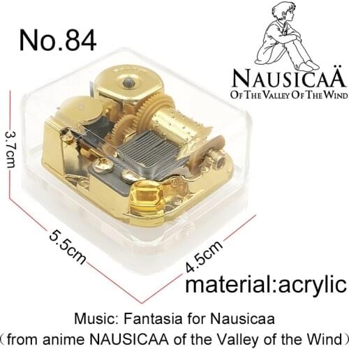 DIY anime howl totoro ponyo lilium mononoke Nausicaa Music Box Acrylic wind up Kids wife girlfriend Birthday Christmas Gift toy