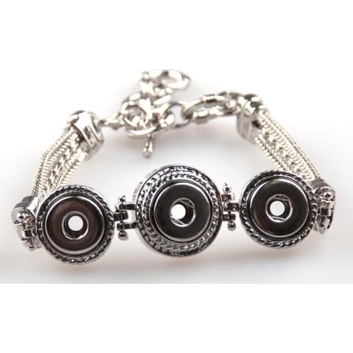 New arrival Fashion 1.2cm Mini Metal Button 3 piece alloy bracelet For Women Gift Jewelry