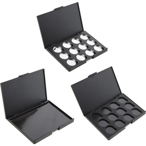 Plastic Eyeshadow Blush Pressed Powder Palette Tray Organizer Case Box Empty Magnetic Palette Makeup Case Organizer Container