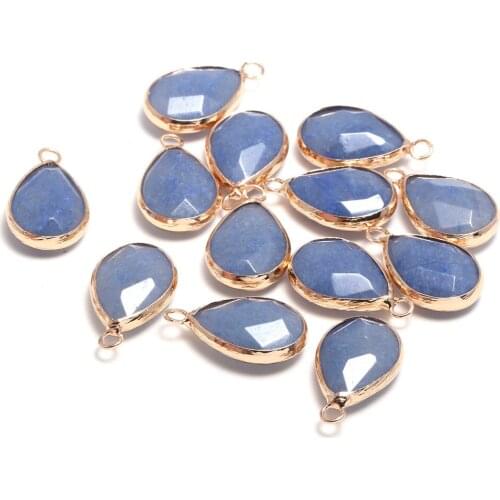 Natural Semi Precious Stone Pendant Drop For Jewelry Making DIY Necklace Bracelets 13x23mm [Package Sale]