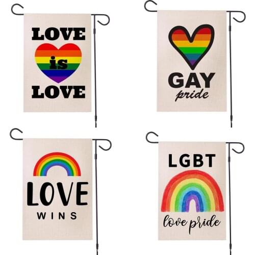 Rainbow Garden Flag Vertical Double Sided Pride Gay Pride Lesbian LGBT, Pansexual Flag Yard Outdoor Decoration Accessories