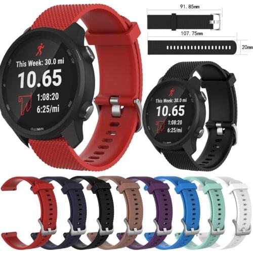 20mm WatchBands strap for Garmin Forerunner 245 245M 645 Music vivomove 3 HR Sport silicone Smart watchband Bracelet