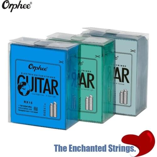 5/10 Set Orphee Electric Guitar String RX15 RX17 RX19 Super light Nickel Plated Steel High Quality Electric Guitar Strings