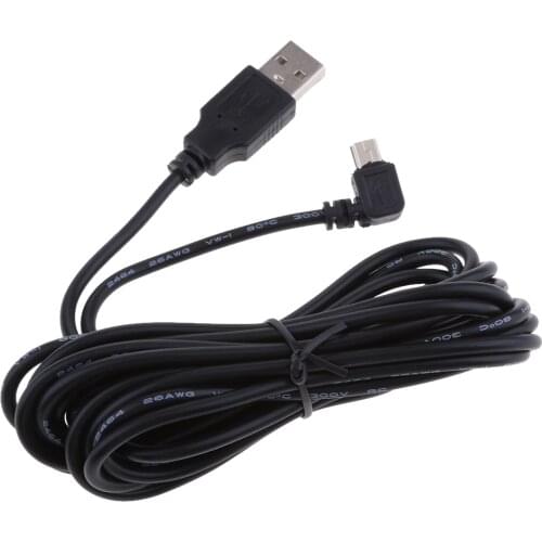Universal 5V 2A Mini USB Chargers Cable 90 Degrees Right Head DVR GPS Charging Cables Car Electronics Accessories Easy Use
