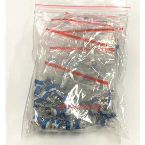 100PCS 10 Values *10PCS RM065 Vertical Adjustable Resistor Kit 500 ohm-1M ohm Trimmer Potentiometer Set