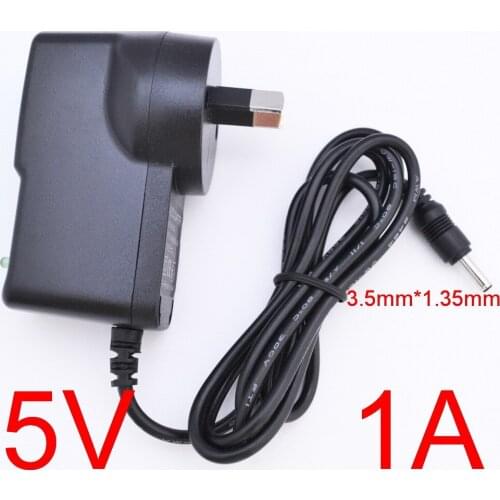 100PCS 5V1A AC 100V-240V Converter Adapter DC 5V 1A 1000mA Power Supply AU 2 Plug DC 3.5mm x 1.35mm
