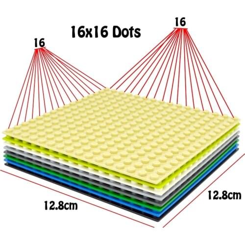 2PCS 16X16 Dots DIY Building Blocks 16*16 Dots Baseplates Bricks Educational Assemblage Construction Base Plates Toys for Kids