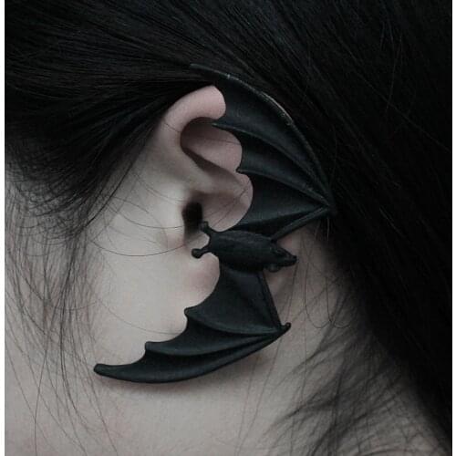 Gothic Punk Bat Earrings Night Club Black Animal Bat Earrings For Women Halloween Gifts Earings Brincos Para As Mulheres