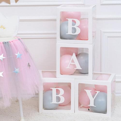 30cm Baby Shower Box Balloon Air Balls First 1 1st Birthday Party Decorations Kids Baloon Ballons Babyshower Wedding Boys Girls