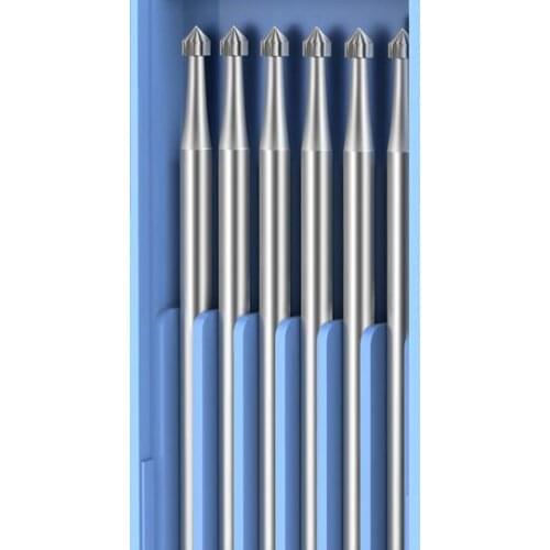 6pc DIY craft jewelry tool Diamond Rotary Burs Jewelry Polishing Tools Drill Engraving Bits Grinding Burs diameter 2.35mm