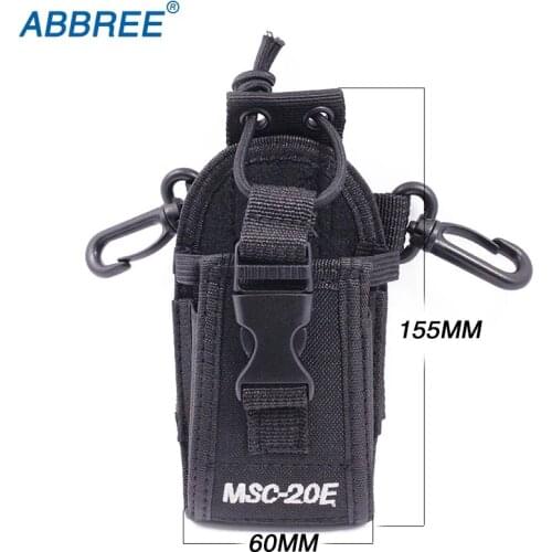 ABBREE MSC-20E Nylon Pouch Bag Carry Case for BaoFeng UV-5R UV-82 UV-XR UV-9RPlus YAESU TYT WOUXUN Mototrola Walkie Talkie Radio