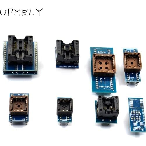 Newest Arrival Programmer Adapters*8 Socket Kit SOP8+SOP16 +PLCC32 +PLCC44 for TL866CS TL866A RT809H High Speed Programing