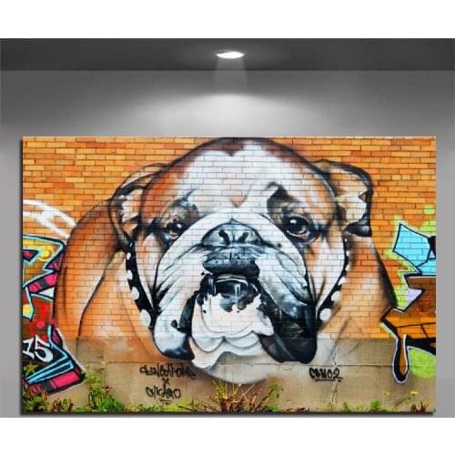 Full square round drill 5D Diy diamond painting Graffiti Bulldog Street Diamond embroidery rhinestone mosaic wall home decor