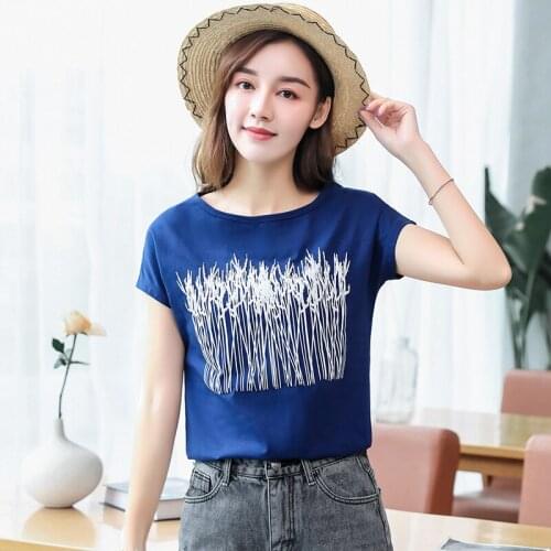 BOBOKATEER Cotton T Shirt Short Sleeve Women Clothes T-shirty Damskie Plus Size Woman Tshirts O-Neck Tee Shirt Femme Ladies Tops