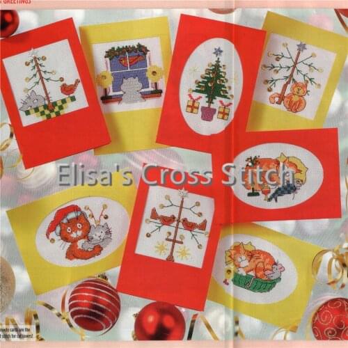 CD309 14ct DIY Invitation Greeting Card With Special Art Popular Full Set CrossStitch Greeting Card Cake Birthday Christmas Gift